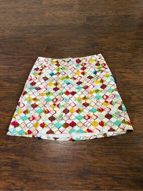 Etcetera Women's White & Multi-Colored Skirt Size 14